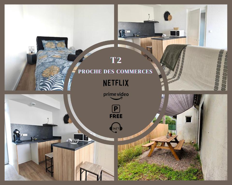 Kuchyň nebo kuchyňský kout v ubytování T2 à proximité des commerces - 1 à 4 pers -