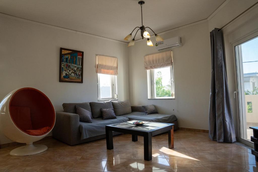 Posezení v ubytování Serenity house