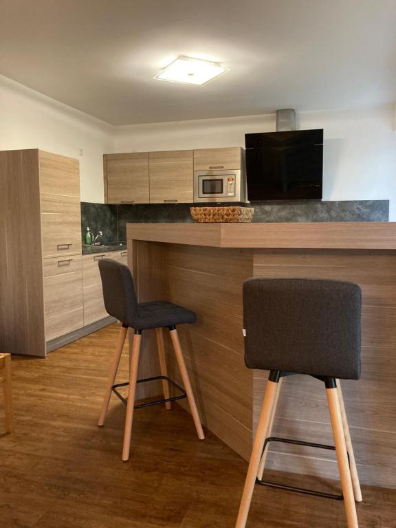 Kuchyň nebo kuchyňský kout v ubytování Ferienwohnung