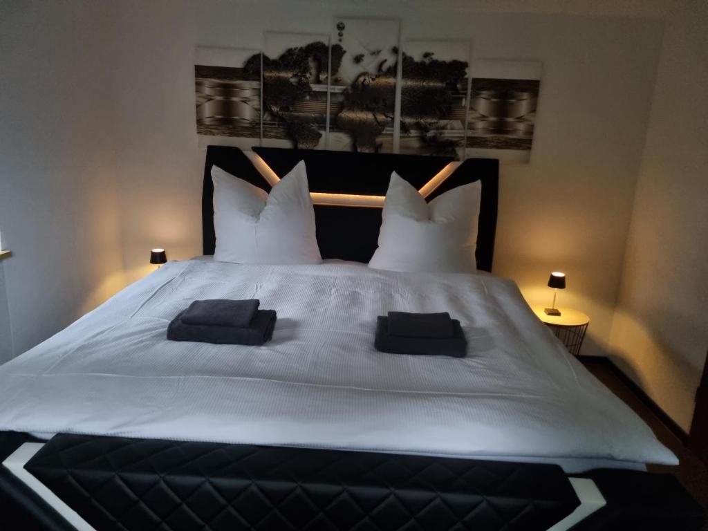 Postel nebo postele na pokoji v ubytování Ferienwohnung "Seaside"