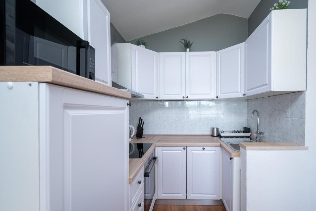Kuchyň nebo kuchyňský kout v ubytování Apartment Dalmatino