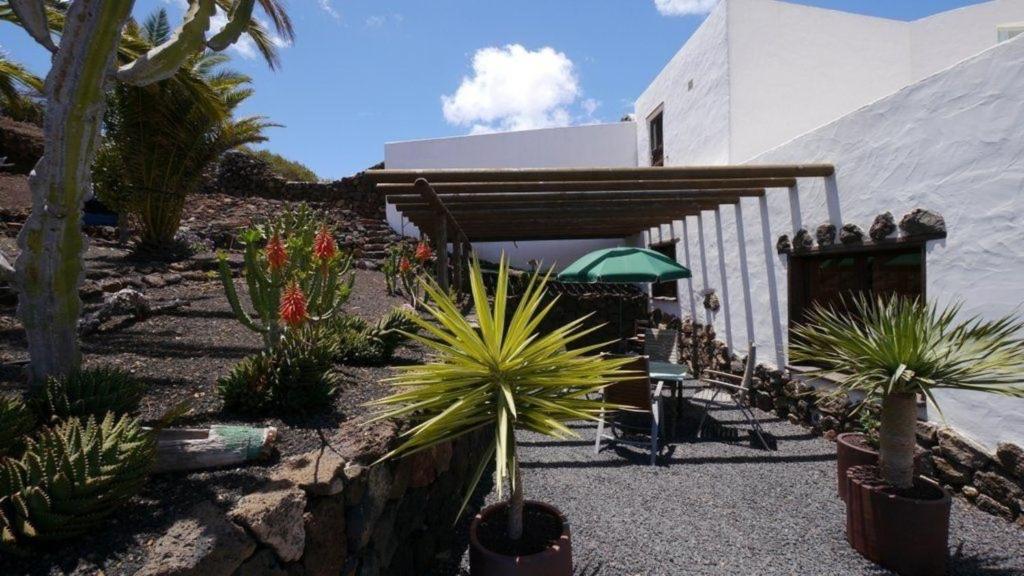 Un jardín fuera de Großes Ferienhaus in Guatiza mit Gemeinsamem Pool