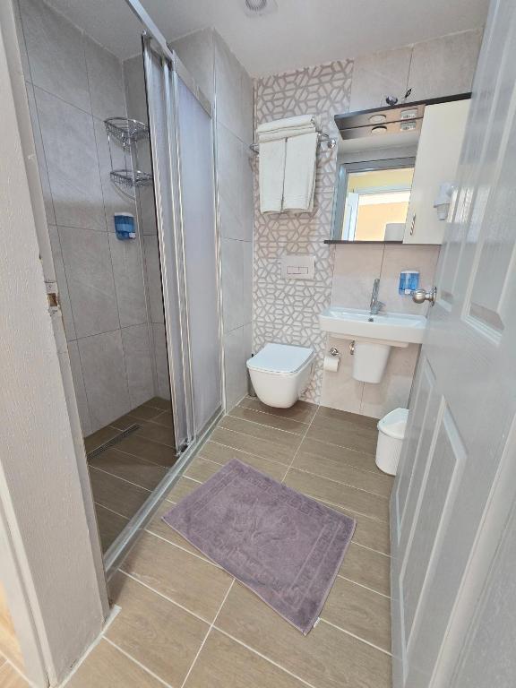 Koupelna v ubytování Diamant Otel