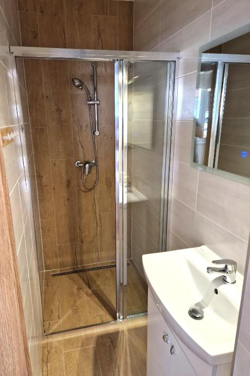 Kúpeľňa v ubytovaní Apartmány pod Soláněm