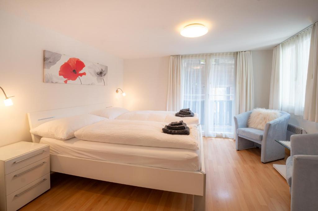 Postel nebo postele na pokoji v ubytování Chalet Chrumm