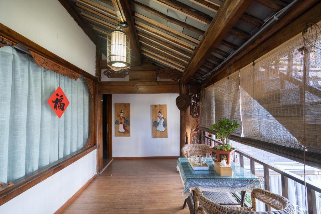 Posezení v ubytování 丽江古城栖旅民宿 qī lǚ lnn old town lijiang