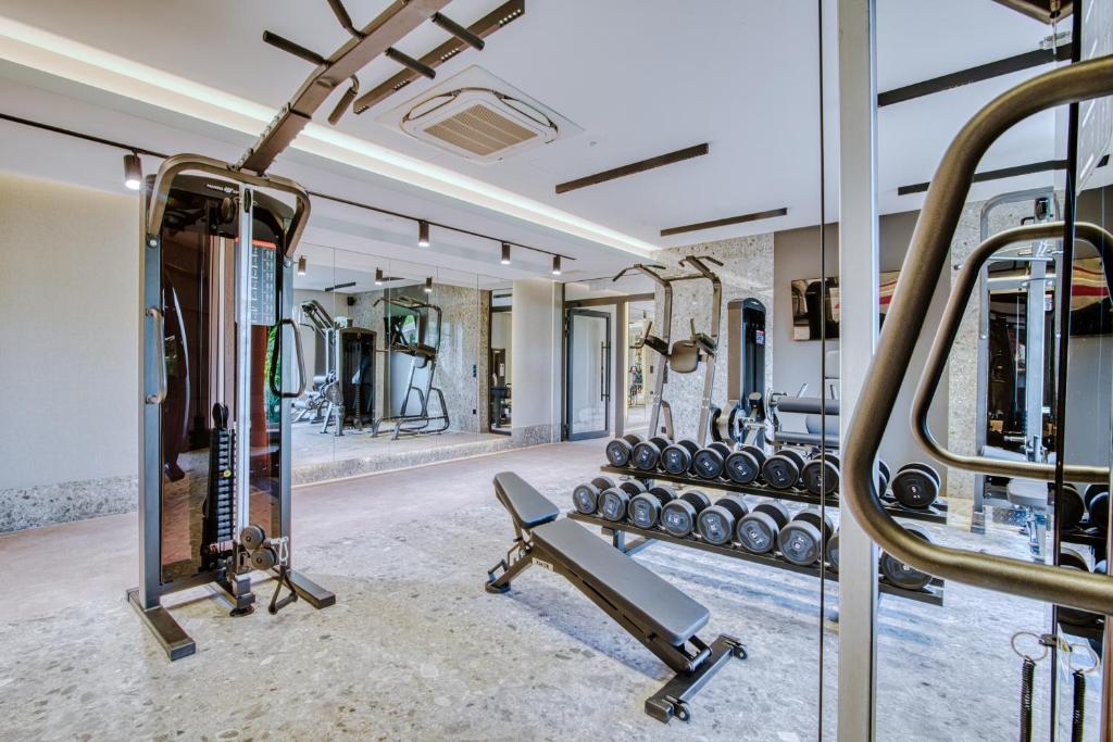 Fitness centrum a/nebo fitness zařízení v ubytování Apartamenty Premium N11 Mikołajki - Destigo Hotels