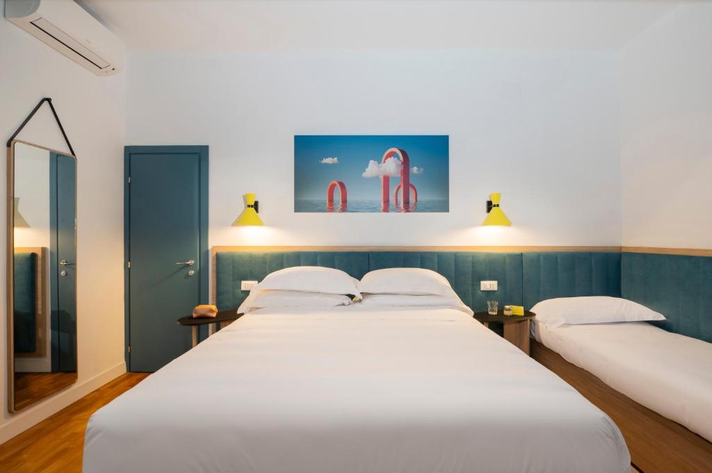 Postel nebo postele na pokoji v ubytování Rome Ciampino Smart Hotel