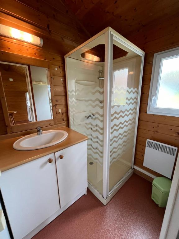 Koupelna v ubytování Camping de Saulieu
