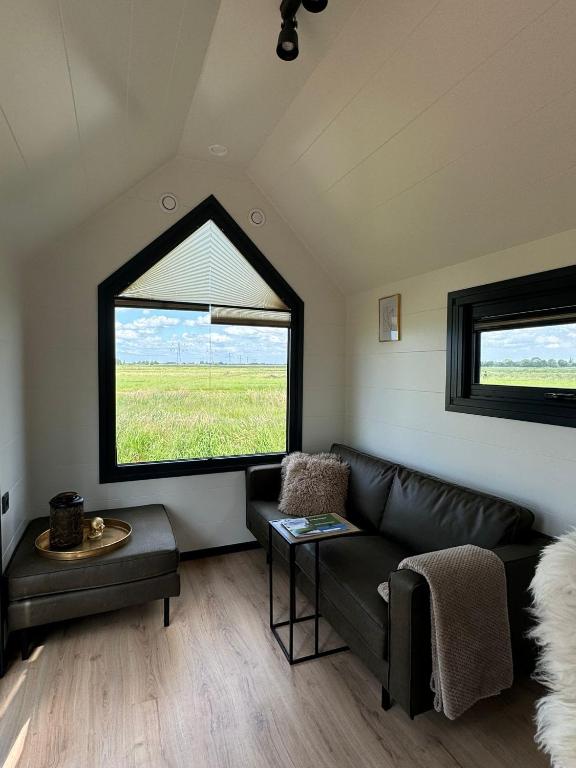 Posezení v ubytování TinyHouse Noorderlicht