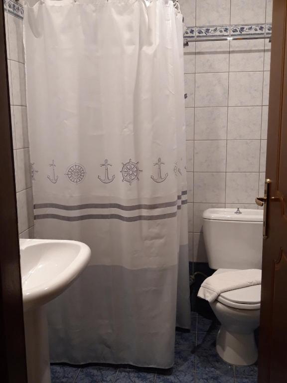 Koupelna v ubytování Pansion Irini