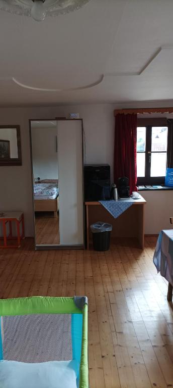 Postel nebo postele na pokoji v ubytování Altmühle