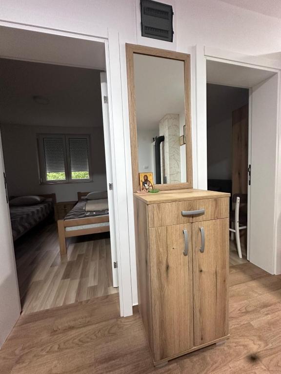 Kuchyň nebo kuchyňský kout v ubytování Visočka Banja Apartmani