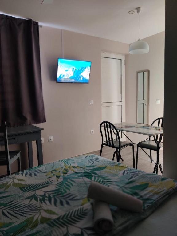 Postel nebo postele na pokoji v ubytování Joli studio cocooning & discret, à 2mns de la 4 voies