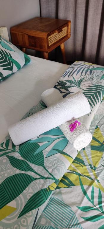 Postel nebo postele na pokoji v ubytování Joli studio cocooning & discret, à 2mns de la 4 voies
