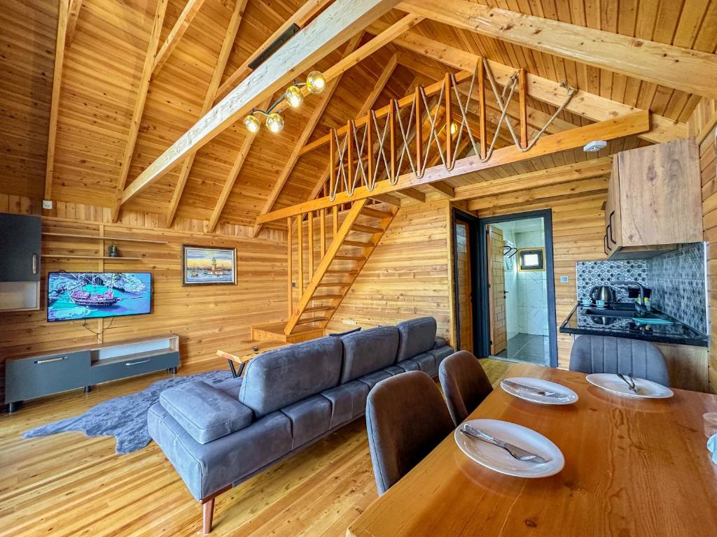 Posezení v ubytování Kaş Konak Bungalows