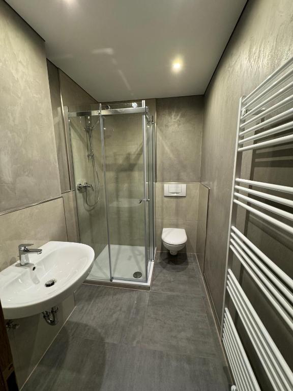 Koupelna v ubytování Hotel Zur Mühle
