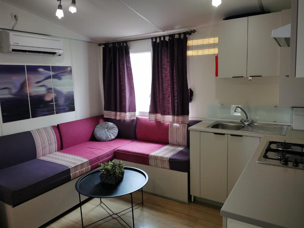 Kuchyň nebo kuchyňský kout v ubytování Mobile homes Marita