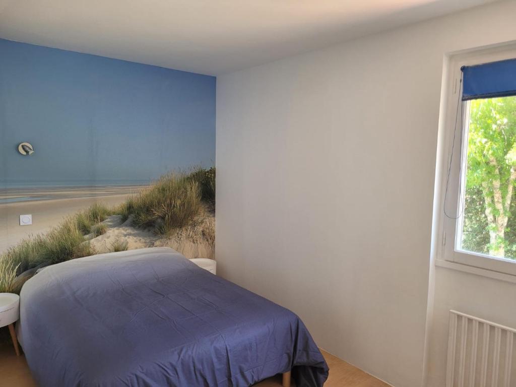 Ένα ή περισσότερα κρεβάτια σε δωμάτιο στο Agréable Villa avec piscine, 12 personnes