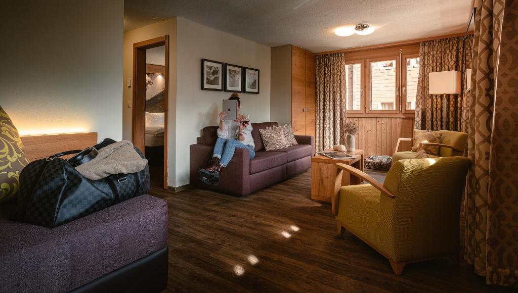 Posezení v ubytování Hotel Landhaus