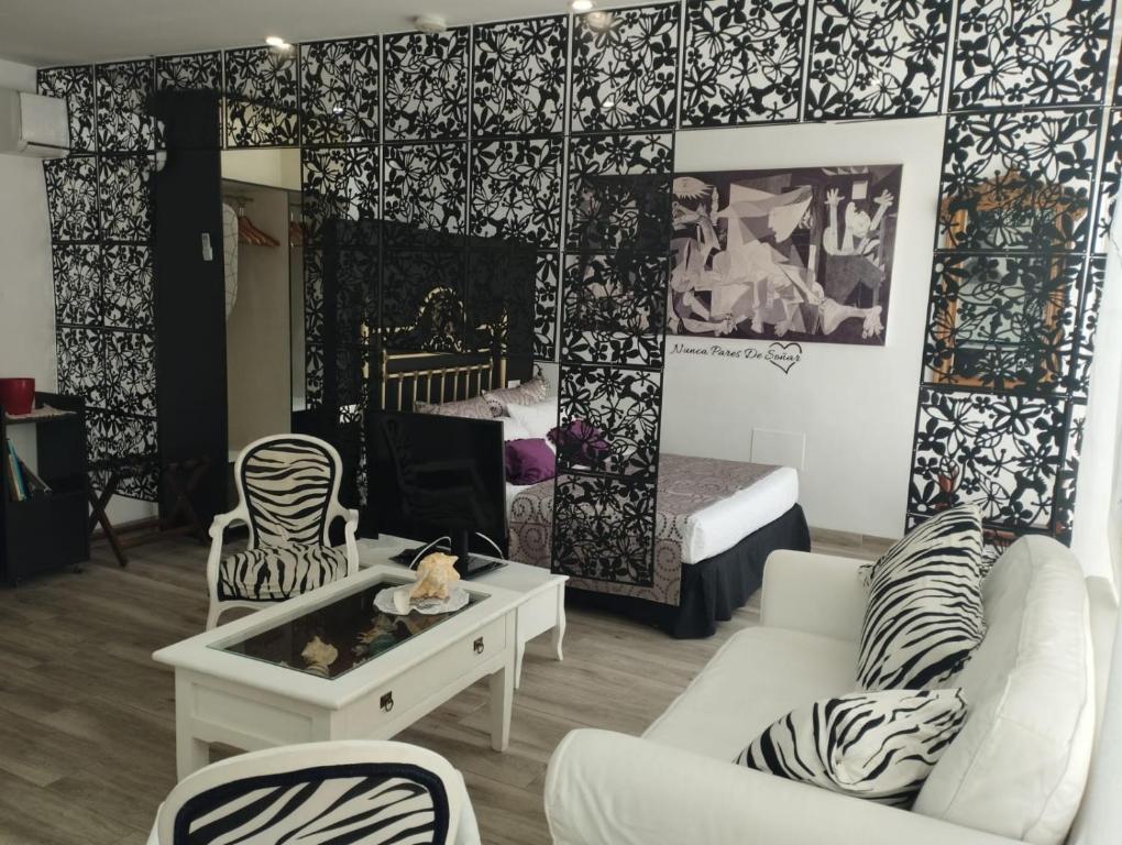 Χώρος καθιστικού στο Paradise of Dreams Apartamentos - EL SOLO ÁTICO