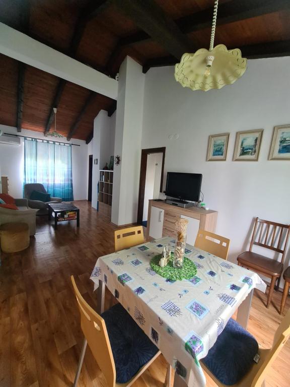 TV a/nebo společenská místnost v ubytování Apartman Daly