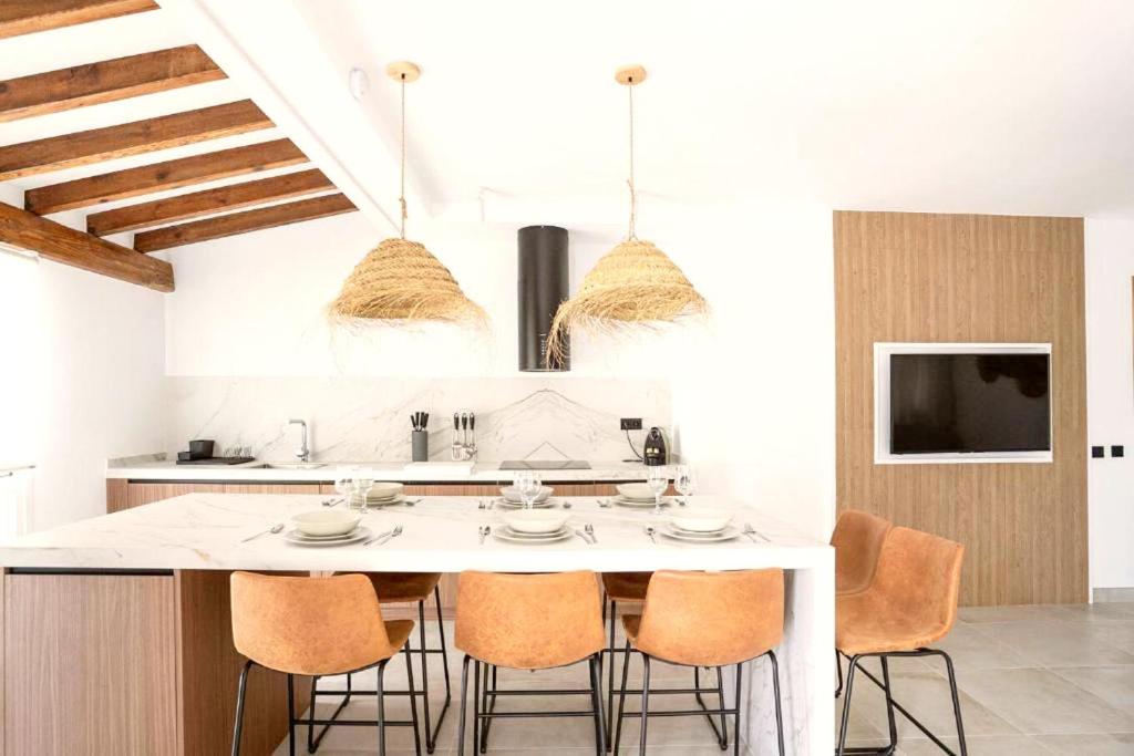 Kuchyň nebo kuchyňský kout v ubytování Residencial Bogamarí