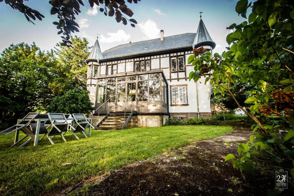 Zahrada ubytování Chambres d'Hôtes Les Deux Hêtres