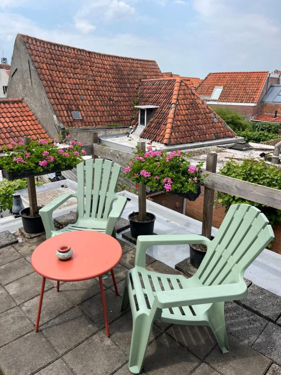 Balkón nebo terasa v ubytování De Molen