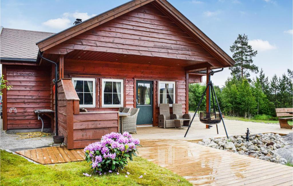 Κήπος έξω από το Holiday Home Froland Vågsdalsfjorden