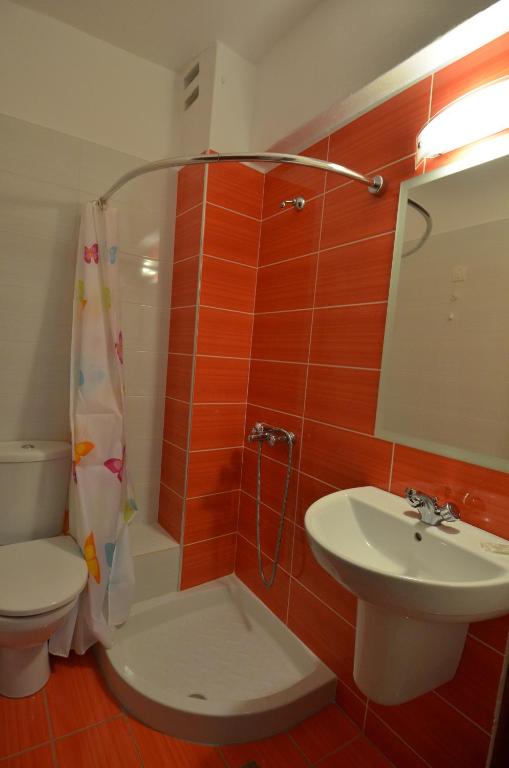 Koupelna v ubytování Mavroforos Hotel