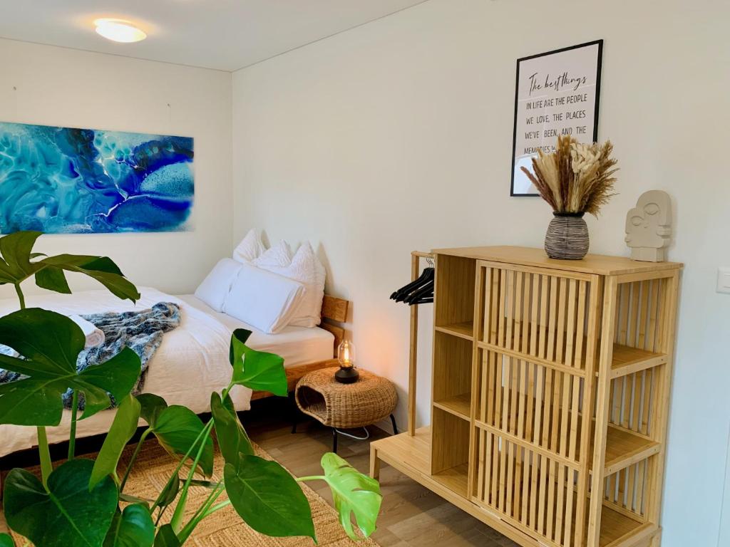 Postel nebo postele na pokoji v ubytování Lilly o Wellness o Hideaway
