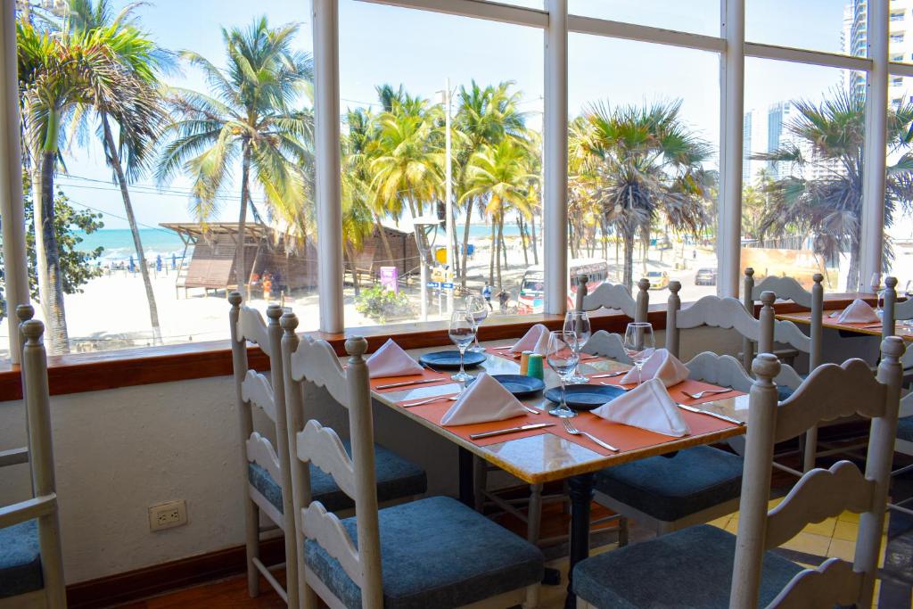 Restaurace v ubytování Hotel Almirante Cartagena Colombia