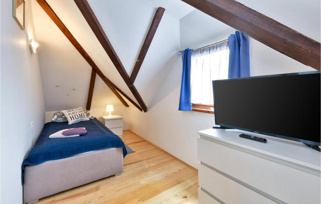 TV a/nebo společenská místnost v ubytování 3 Bedroom Nice Home In Rukljevina