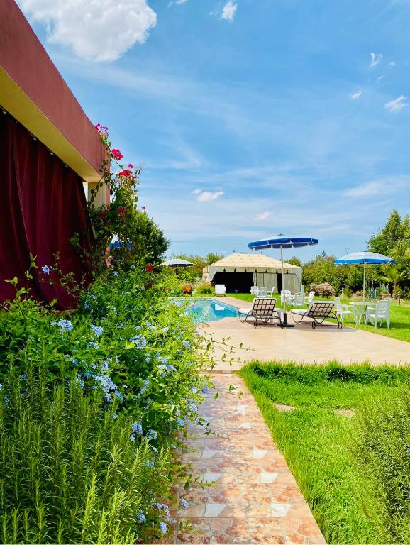 Zahrada ubytování Villa Baddi Marrakech