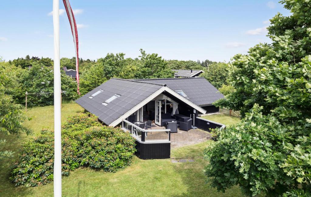 an overhead view of a house with a solar roof at Awesome Home In Skjern With Wifi in Skjern