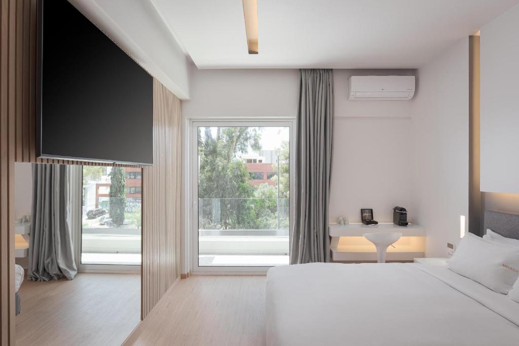 Posteľ alebo postele v izbe v ubytovaní Mirada Hotel