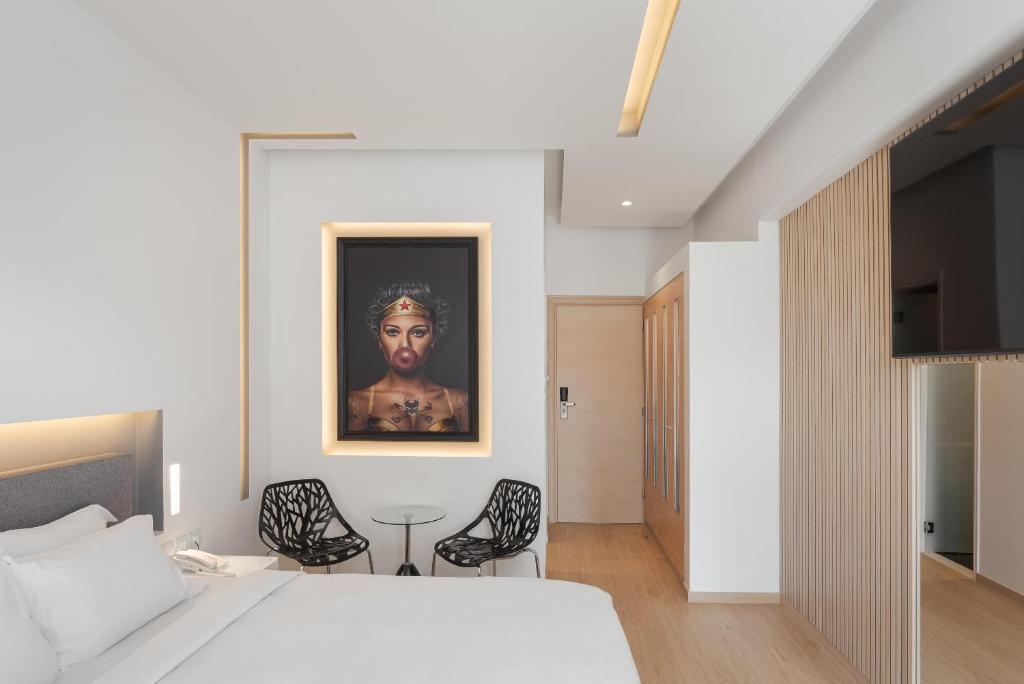 Posteľ alebo postele v izbe v ubytovaní Mirada Hotel