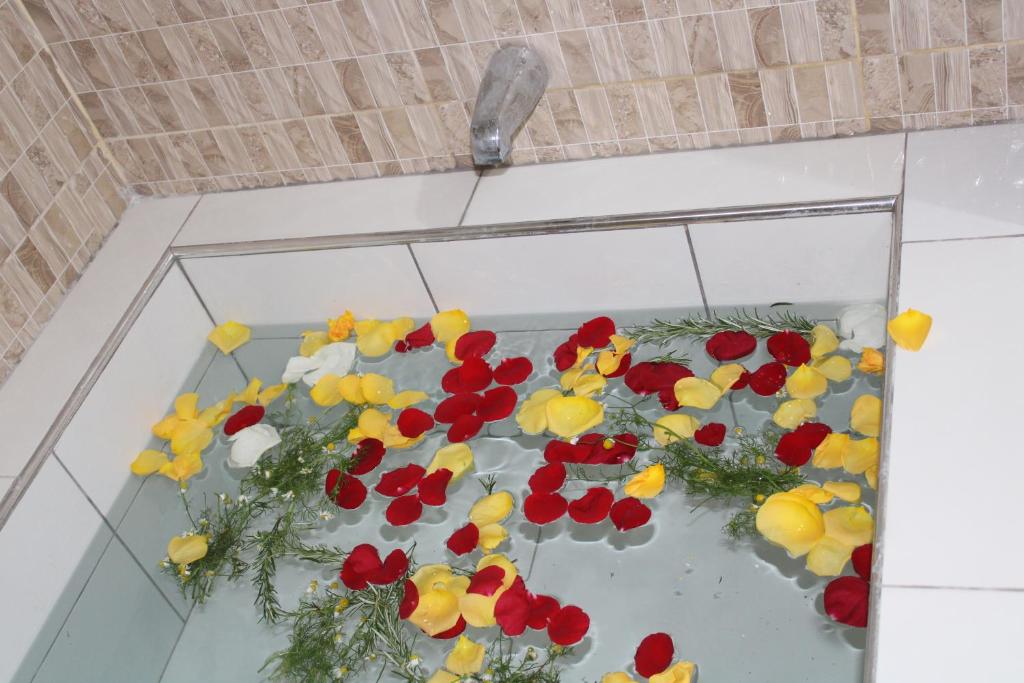Koupelna v ubytování Hotel Incas Suite, con Aguas Termomedicinales