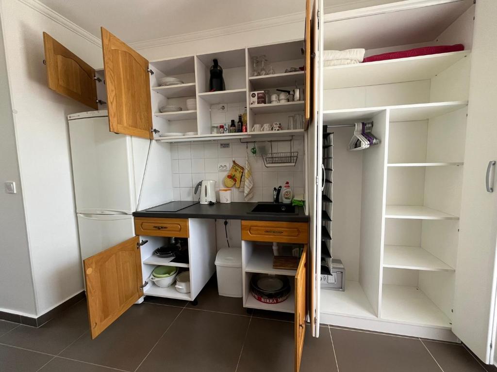 Kuchyň nebo kuchyňský kout v ubytování Apartments Simba