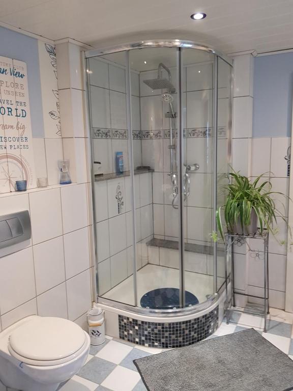 Koupelna v ubytování Privatzimmer "Himmlisch Übernachten"