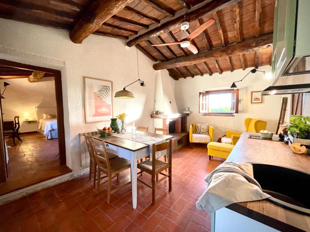 Posezení v ubytování La Melea - vegan Bed and Breakfast
