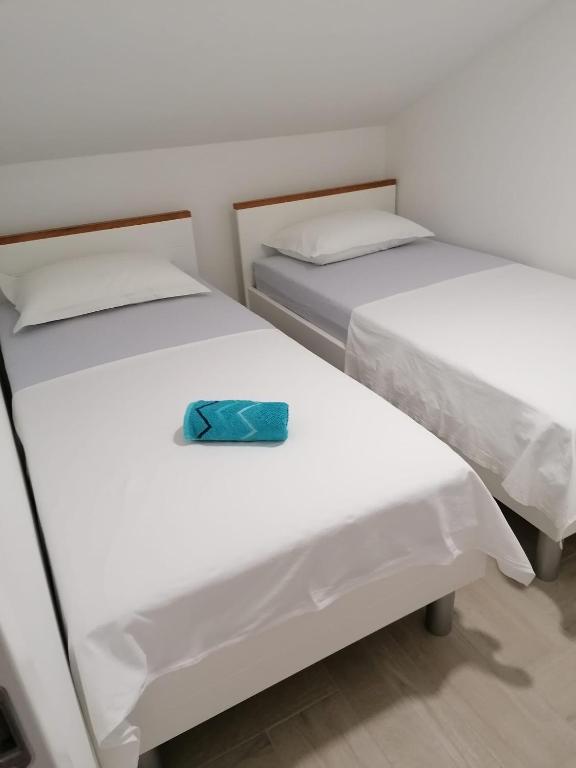Postel nebo postele na pokoji v ubytování Milana