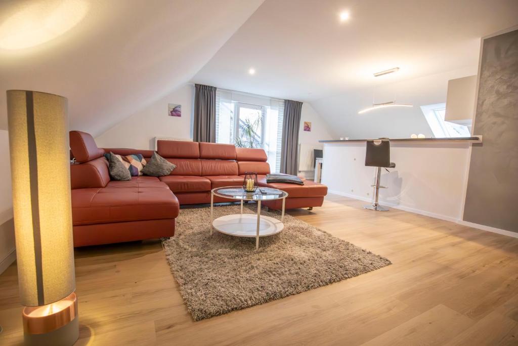 Et opholdsområde på Ferienwohnung Peters