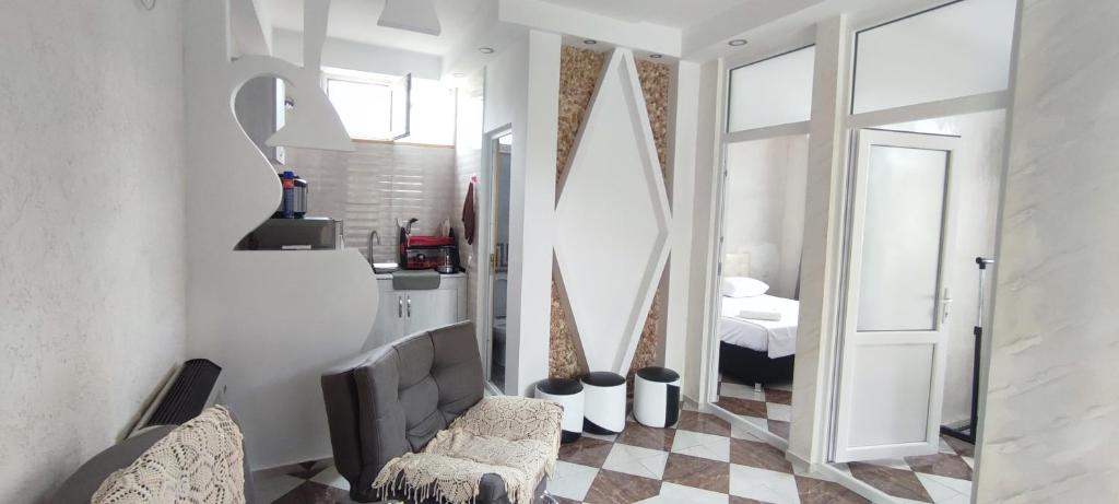 Postel nebo postele na pokoji v ubytování ოცნების სახლი dream house