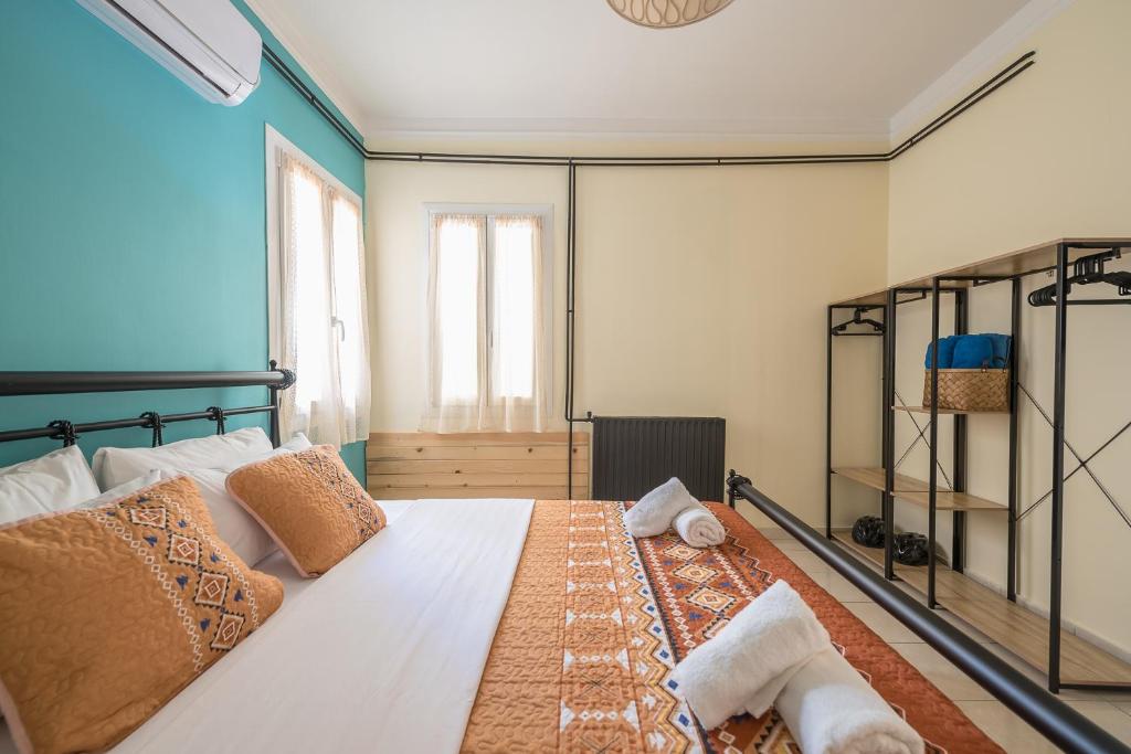 Posteľ alebo postele v izbe v ubytovaní Athens Country House - Heated Jacuzzi - free bikes