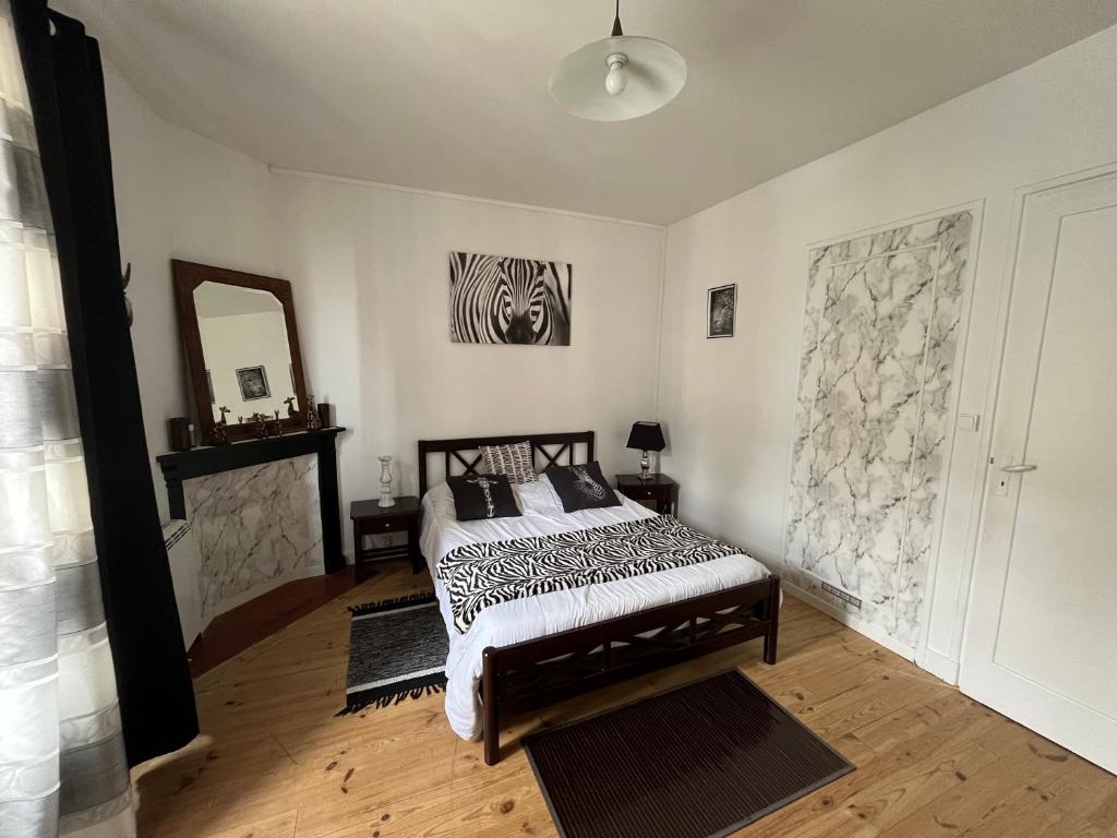 Postel nebo postele na pokoji v ubytování Villa les Flots