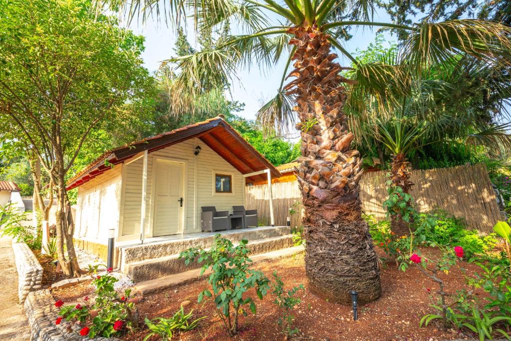 Zahrada ubytování Lodges Shen Nikolla