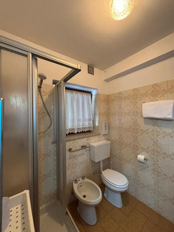 Koupelna v ubytování Hotel Miravalle