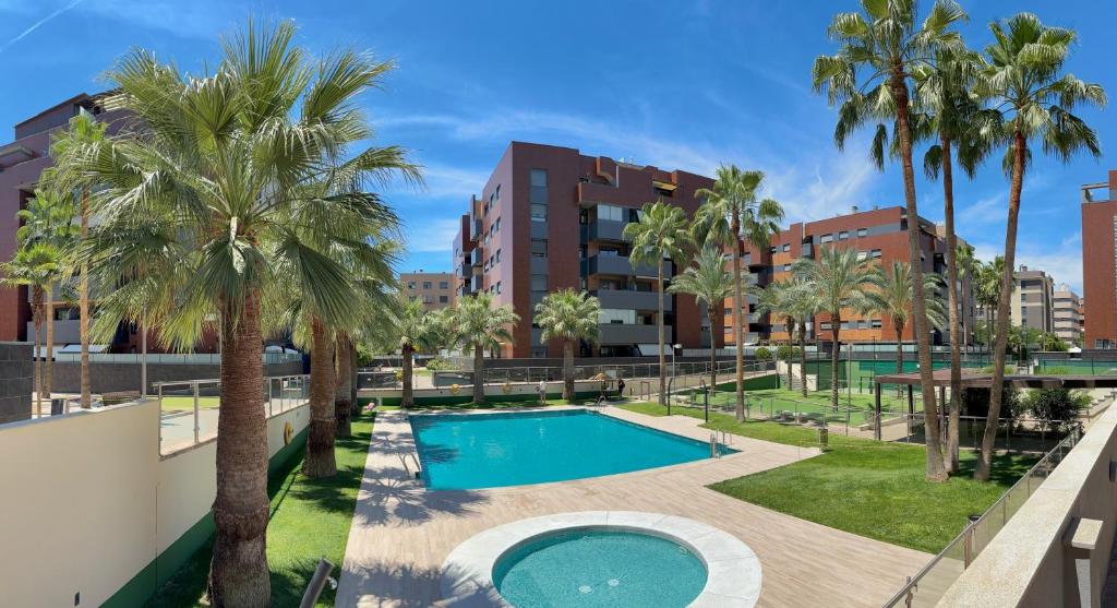 Bazén v ubytování Apartamento Fórum - Ciencias nebo v jeho okolí